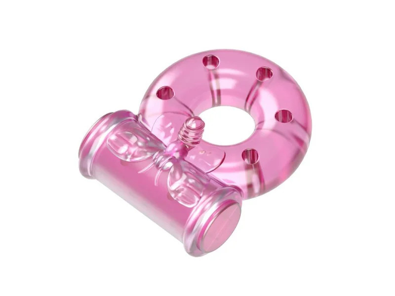 Baile Anillo Vibrador con Preservativo Color Rosa