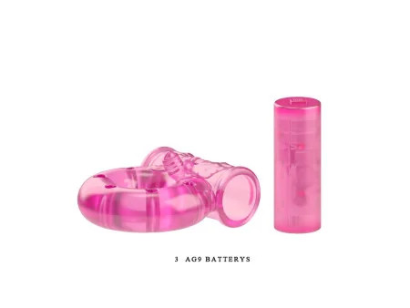Baile Anillo Vibrador con Preservativo Color Rosa