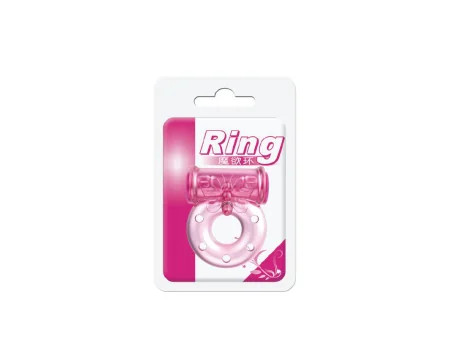 Baile Anillo Vibrador con Preservativo Color Rosa