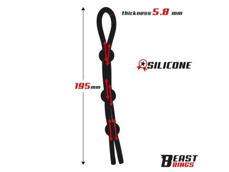 Lasso Anillo para el Pene Silicona Ajustable