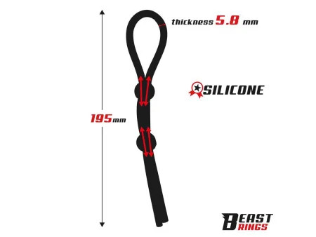 Lasso Anillo para el Pene Silicona Ajustable