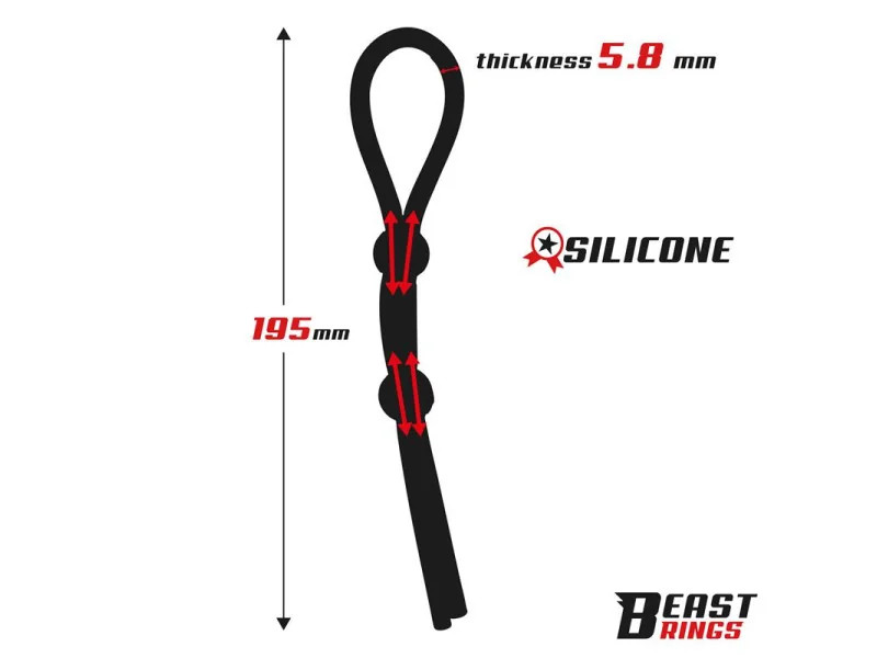 Lasso Anillo para el Pene Silicona Ajustable