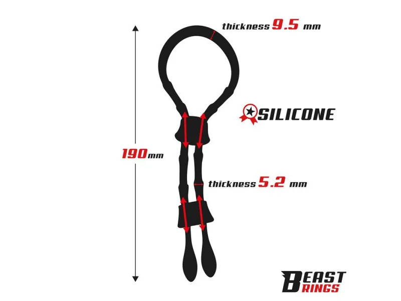 Lasso Anillo para el Pene Silicona Ajustable