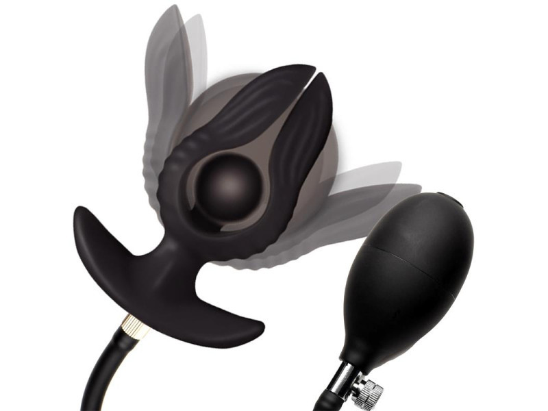 Dark Pearl Plug Anal con Inflado y Vibracion con Control Remoto