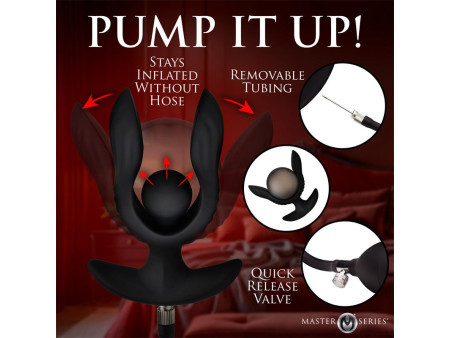 Dark Pearl Plug Anal con Inflado y Vibracion con Control Remoto