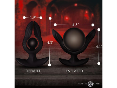 Dark Pearl Plug Anal con Inflado y Vibracion con Control Remoto