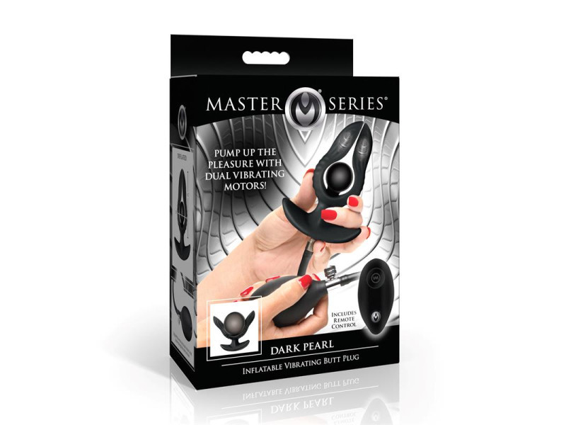 Dark Pearl Plug Anal con Inflado y Vibracion con Control Remoto