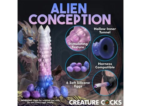 Tenta Queen Dildo Ovipositor con 6 Huevos