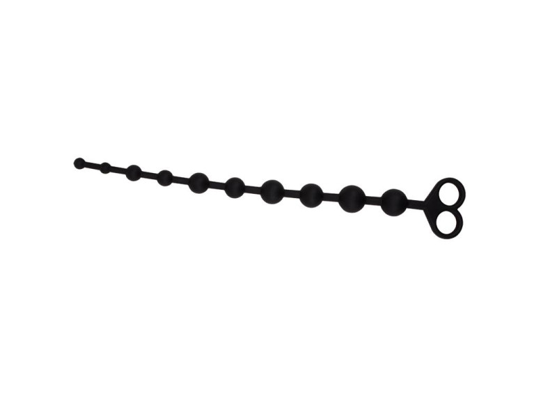 Cadena Anal 308 x 24 cm Silicona Negro