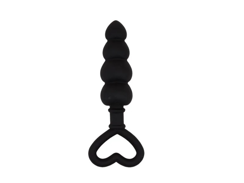 Mini Cadena Anal 156 x 34 cm Silicona Negro Mini Cadena Anal 156 x 34 cm Silicona Negro