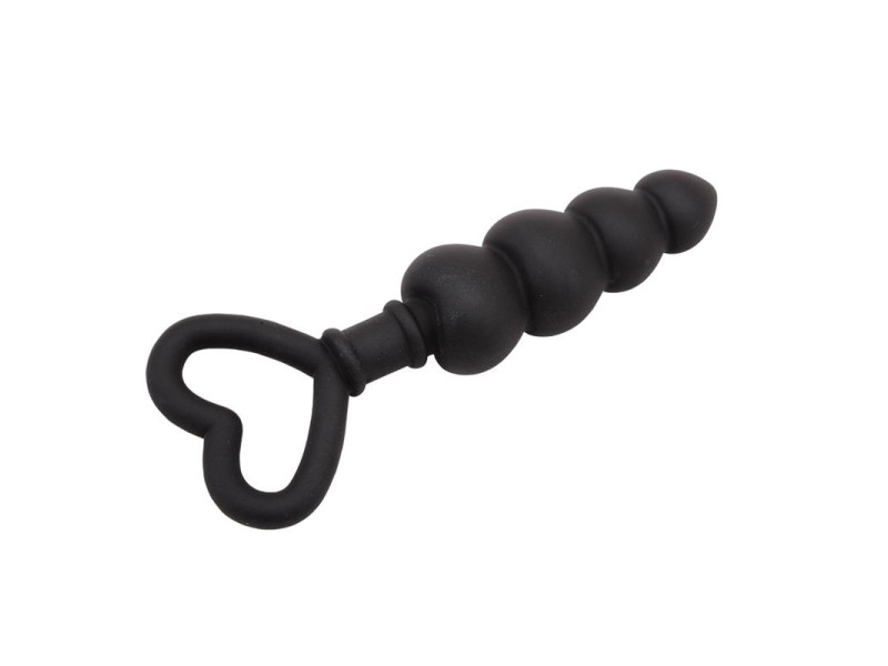 Mini Cadena Anal 156 x 34 cm Silicona Negro