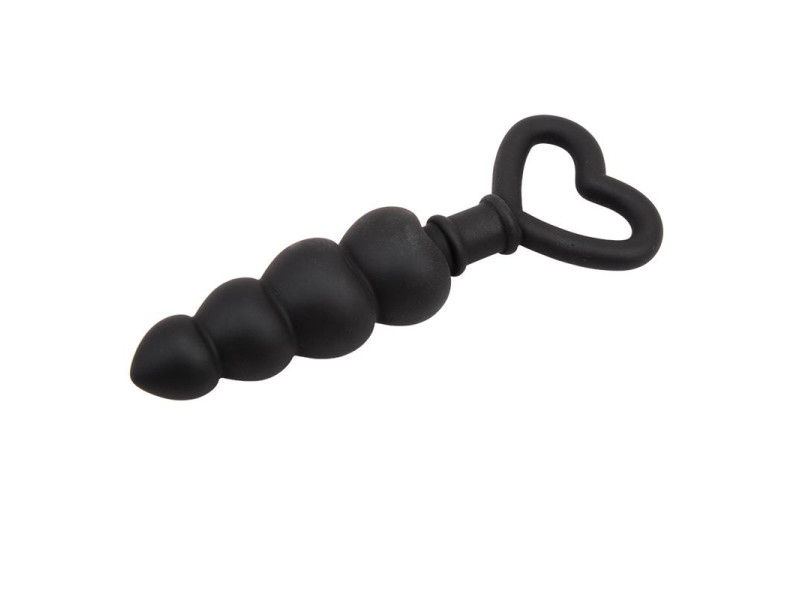 Mini Cadena Anal 156 x 34 cm Silicona Negro