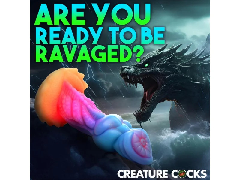 Aqua Cock Dildo Brilla en la Oscuridad Silicona