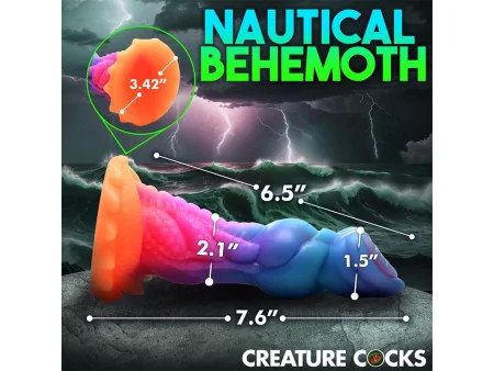 Aqua Cock Dildo Brilla en la Oscuridad Silicona