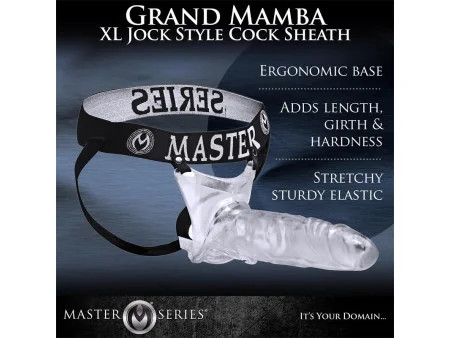 Grand Mamba XL Suspensorio con Dildo Hueco Transparente