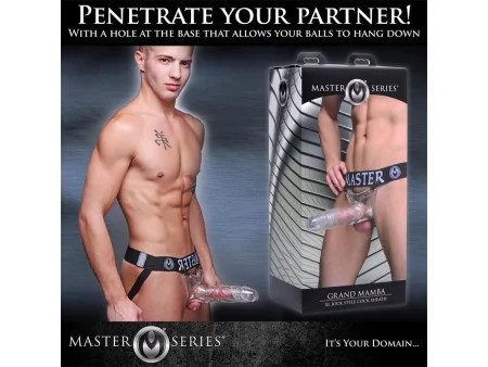 Grand Mamba XL Suspensorio con Dildo Hueco Transparente