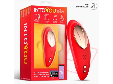 Vibrador de Braguita con APP Silicona Rojo