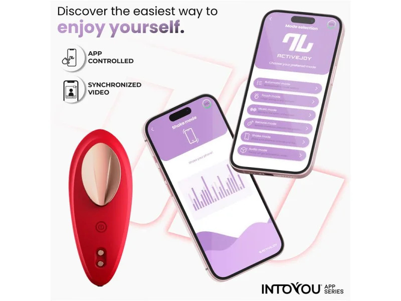Vibrador de Braguita con APP Silicona Rojo