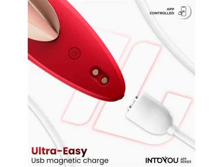 Vibrador de Braguita con APP Silicona Rojo