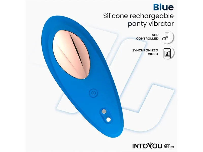 Vibrador de Braguita con APP Silicona Azul