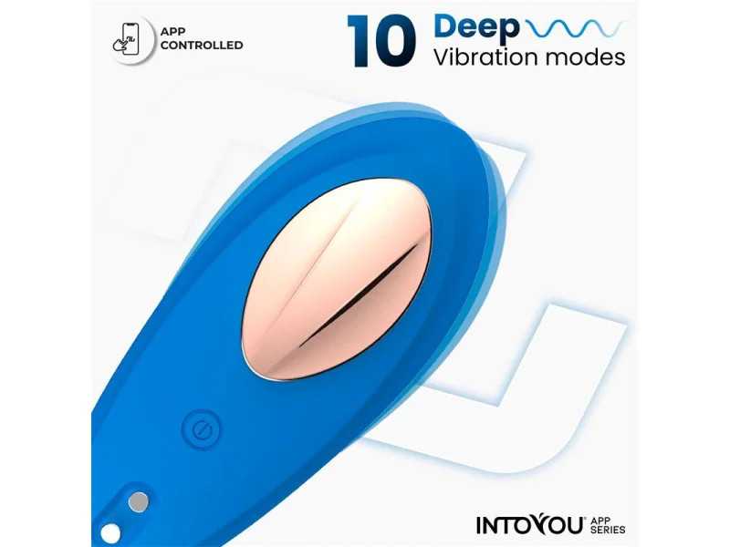 Vibrador de Braguita con APP Silicona Azul