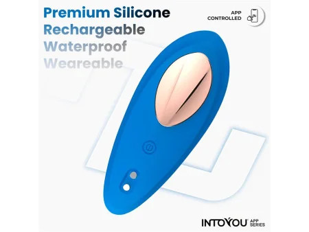 Vibrador de Braguita con APP Silicona Azul