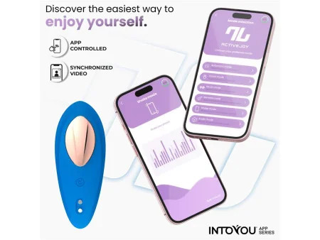 Vibrador de Braguita con APP Silicona Azul