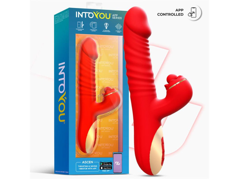 Ascen Vibrador con Thrusting y Waving y APP USB Magnetico