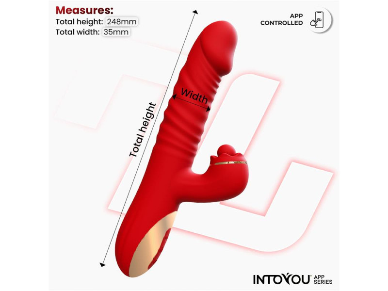 Ascen Vibrador con Thrusting y Waving y APP USB Magnetico