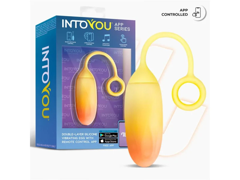 Huevo Silicona Doble Capa con APP Amarillo Naranja