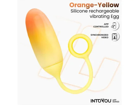 Huevo Silicona Doble Capa con APP Amarillo Naranja