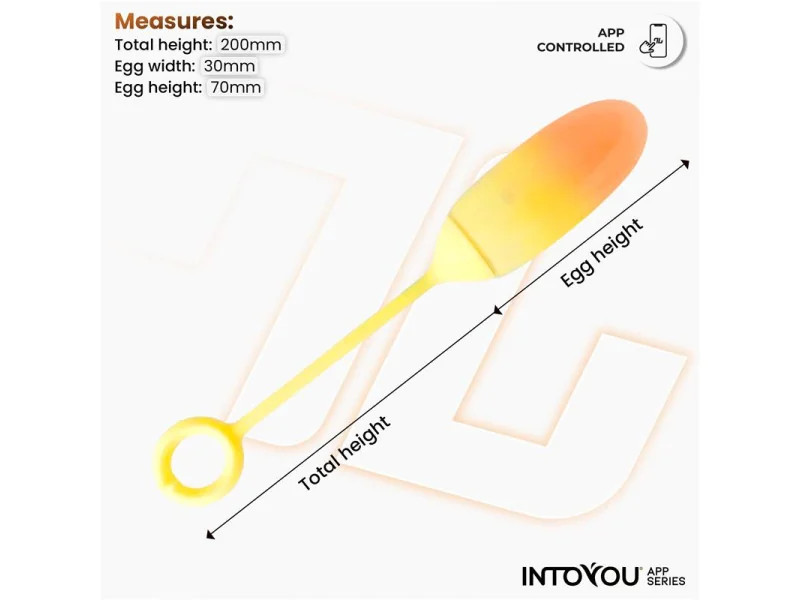 Huevo Silicona Doble Capa con APP Amarillo Naranja