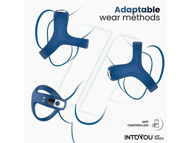 Rank Anillo Vibrador con App Azul