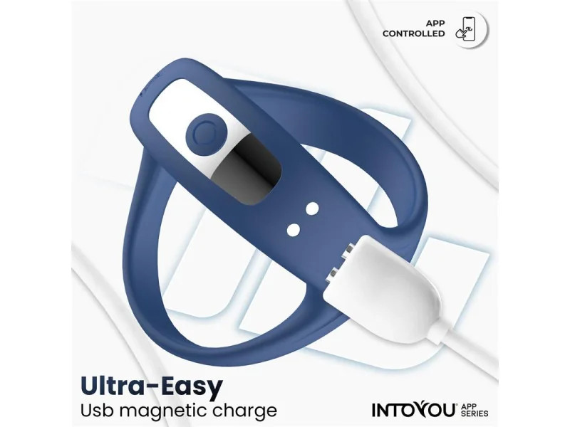 Rank Anillo Vibrador con App Azul