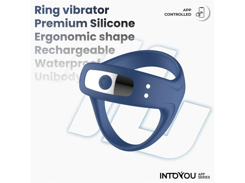 Rank Anillo Vibrador con App Azul