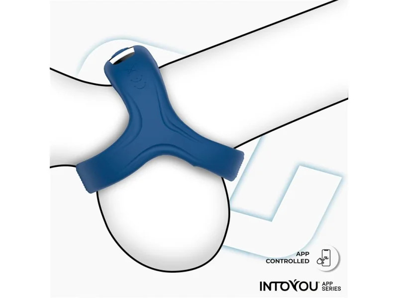 Rank Anillo Vibrador con App Azul