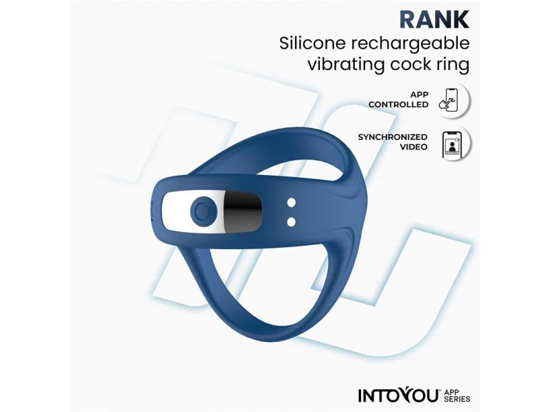 Rank Anillo Vibrador con App Azul