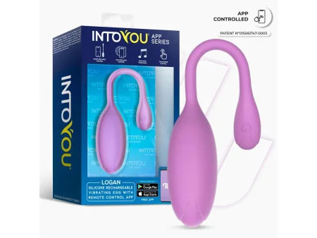 Logan Huevo Vibrador con APP Silicona Unibody Purpura