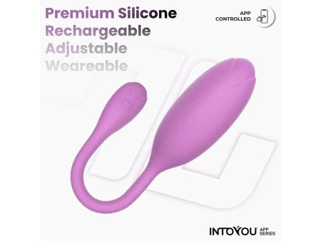 Logan Huevo Vibrador con APP Silicona Unibody Purpura