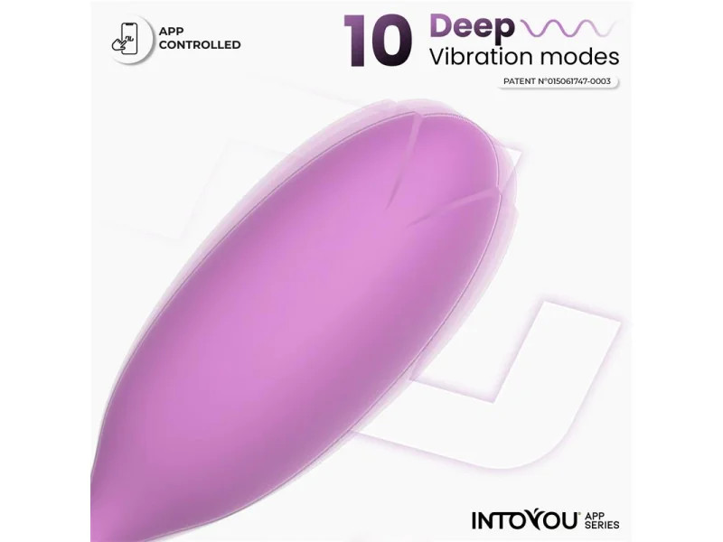 Logan Huevo Vibrador con APP Silicona Unibody Purpura