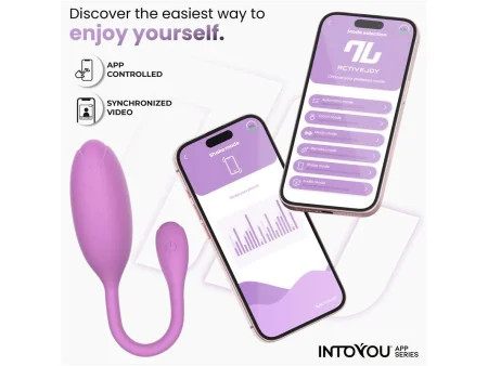 Logan Huevo Vibrador con APP Silicona Unibody Purpura
