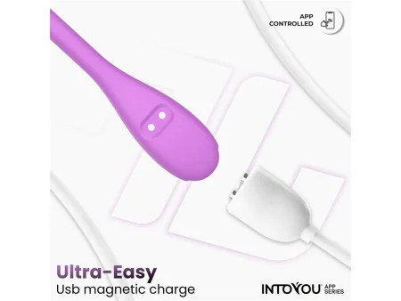 Logan Huevo Vibrador con APP Silicona Unibody Purpura