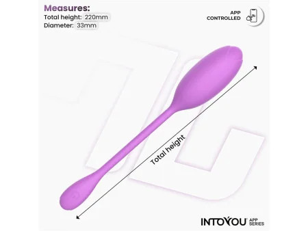 Logan Huevo Vibrador con APP Silicona Unibody Purpura