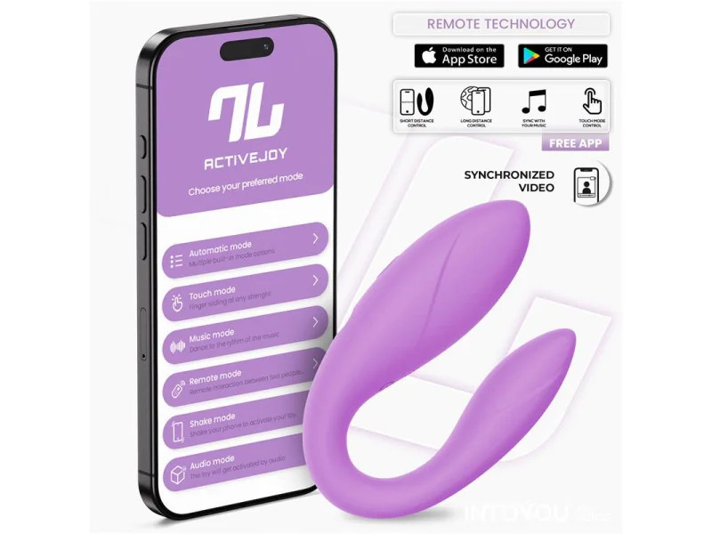 Juguete para Parejas con APP Flexible Silicona Lavanda
