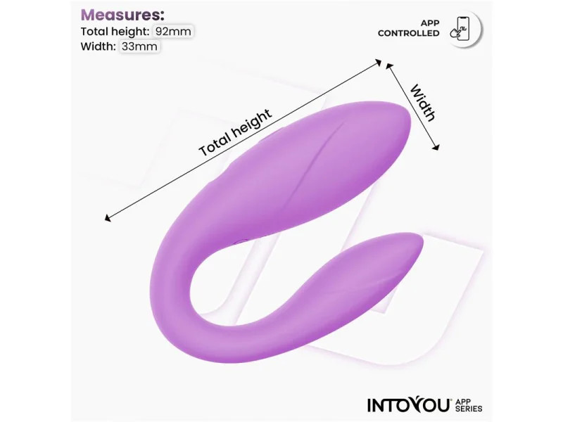 Juguete para Parejas con APP Flexible Silicona Lavanda