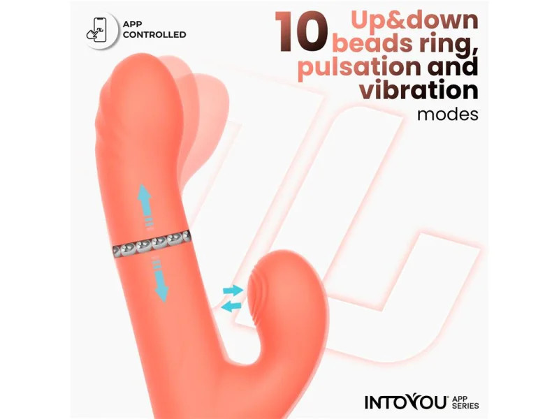 Mindy Vibrador con Anillo de Bolas Up and Down Finger y Pulsacion con APP