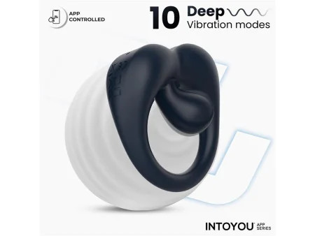 Kenny Anillo Vibrador con Estimulador de Clitoris y APP Azul Noche