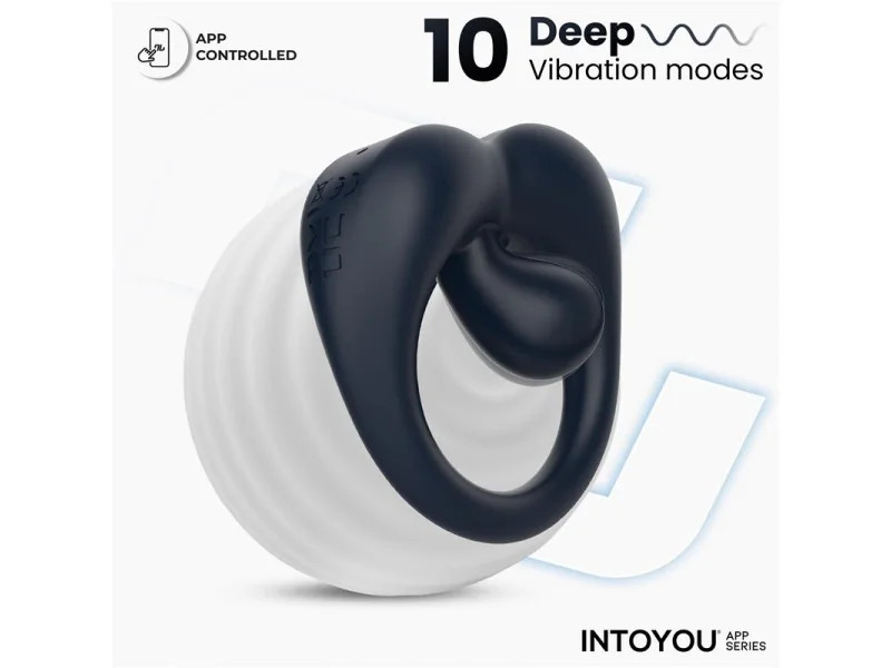 Kenny Anillo Vibrador con Estimulador de Clitoris y APP Azul Noche