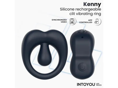 Kenny Anillo Vibrador con Estimulador de Clitoris y APP Azul Noche