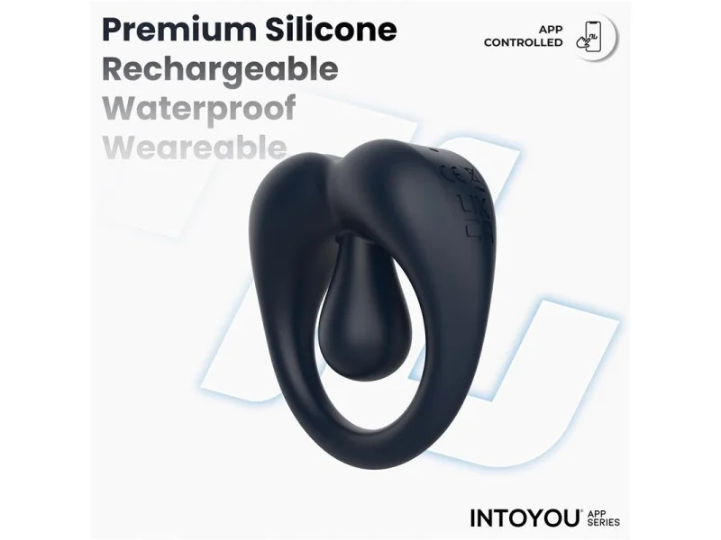 Kenny Anillo Vibrador con Estimulador de Clitoris y APP Azul Noche